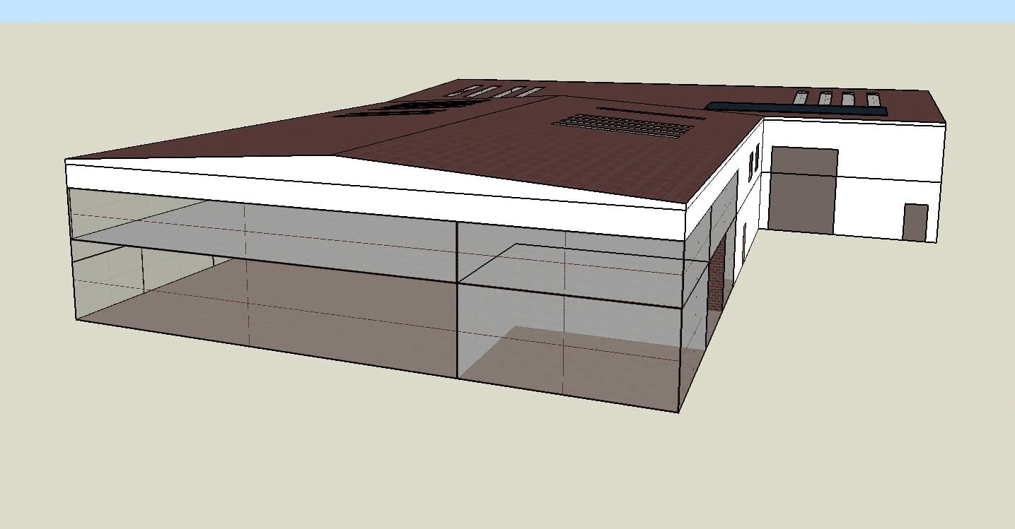 3D model of SCII Alphatrack Unit 14 commercial warehouse in Essex showing internal floors